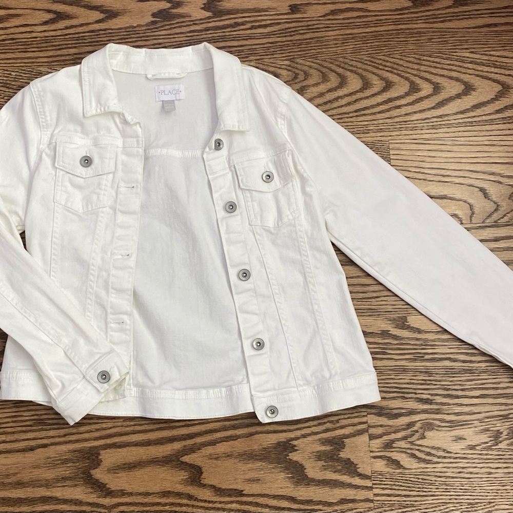 Children’s Place white denim jacket